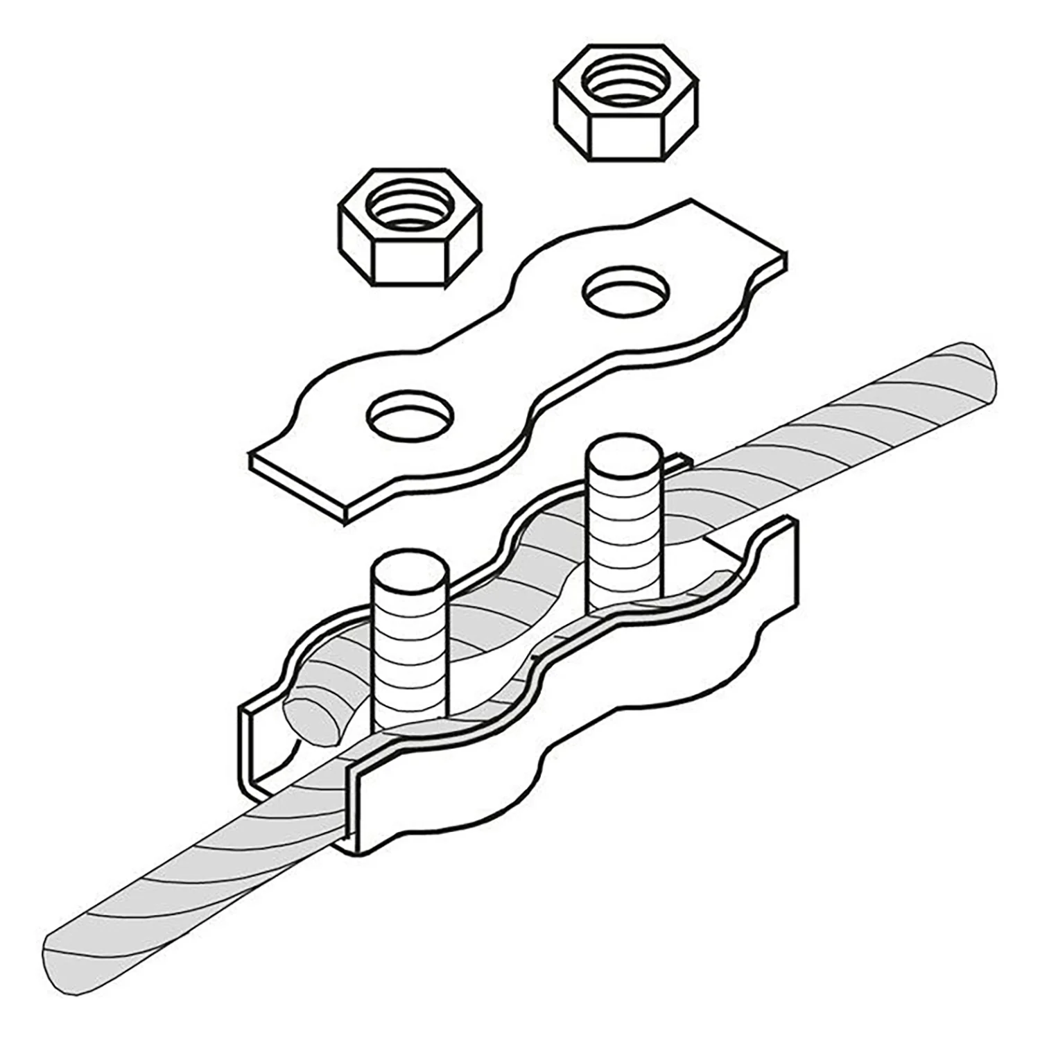 Cord connector link galvanized 4-6mm - 5 pieces - Image 3