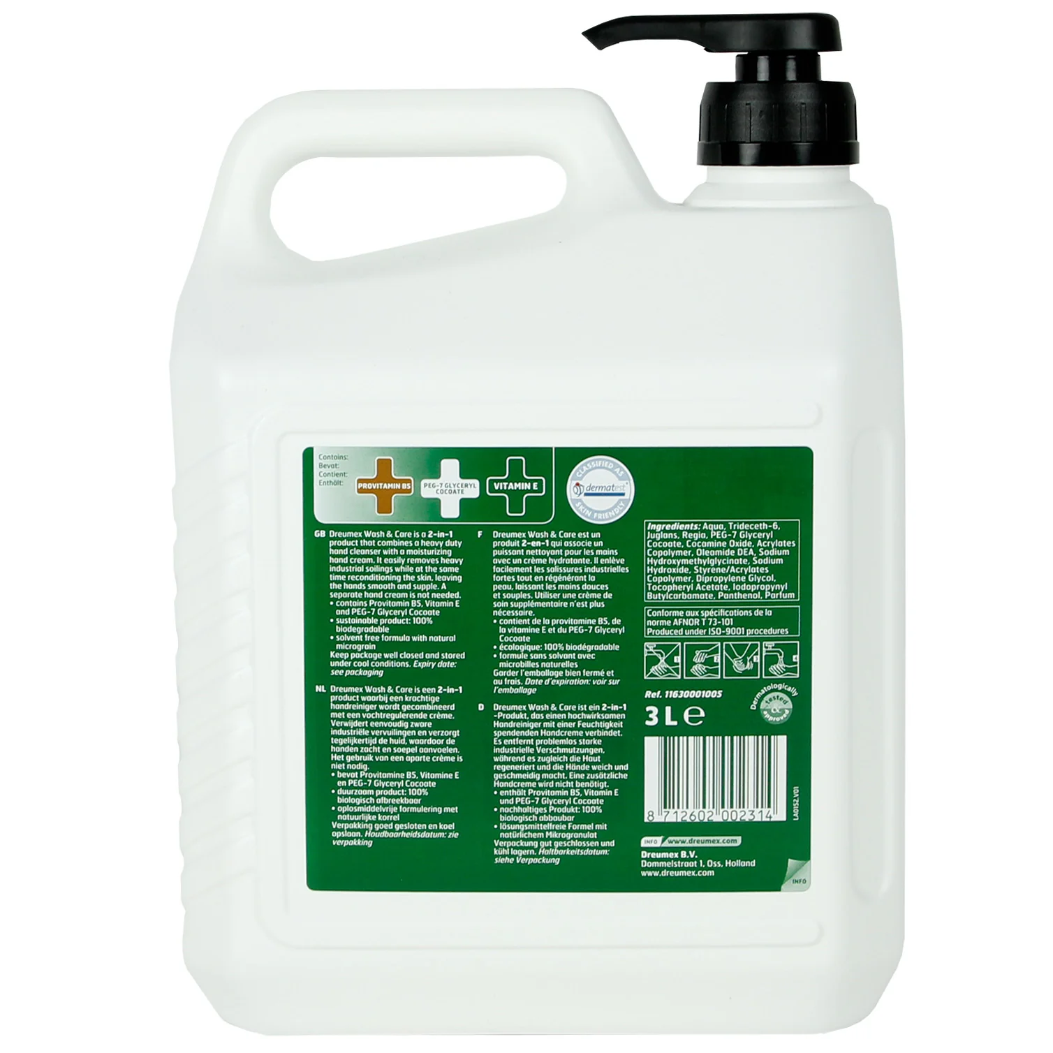 Dreumex Wash & Care Can With Pump 3 Liters - Image 2
