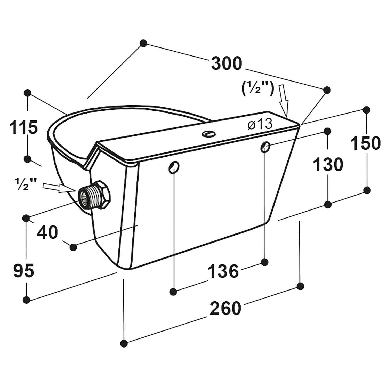 Drinking trough Model 130P with float - Image 6